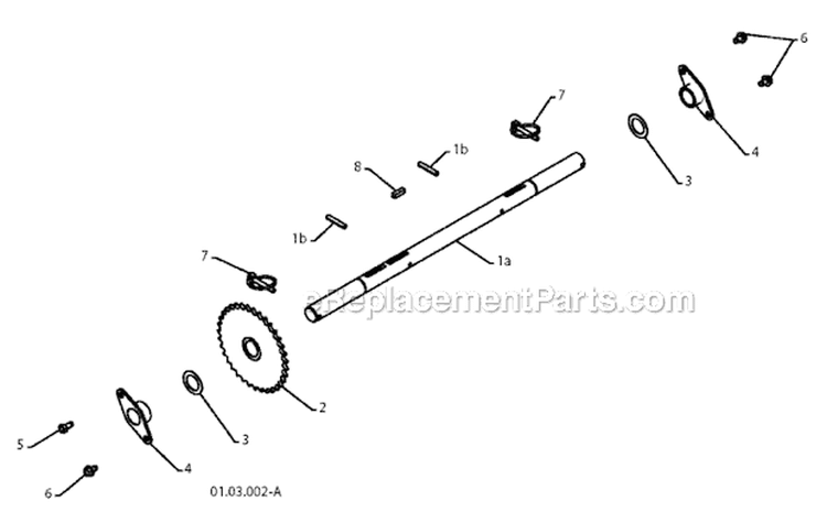 Drive Diagram and Parts List for 12527HV 96193005301 -2010-07 Husqvarna Snow Blower
