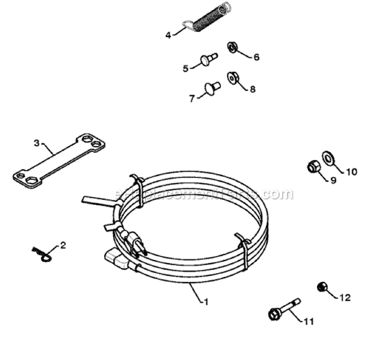 Page C Diagram and Parts List for 12527HV 96193005301 -2010-07 Husqvarna Snow Blower