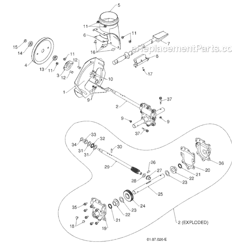 Page J Diagram and Parts List for 12527HV 96193007100 -2011-06 Husqvarna Snow Blower