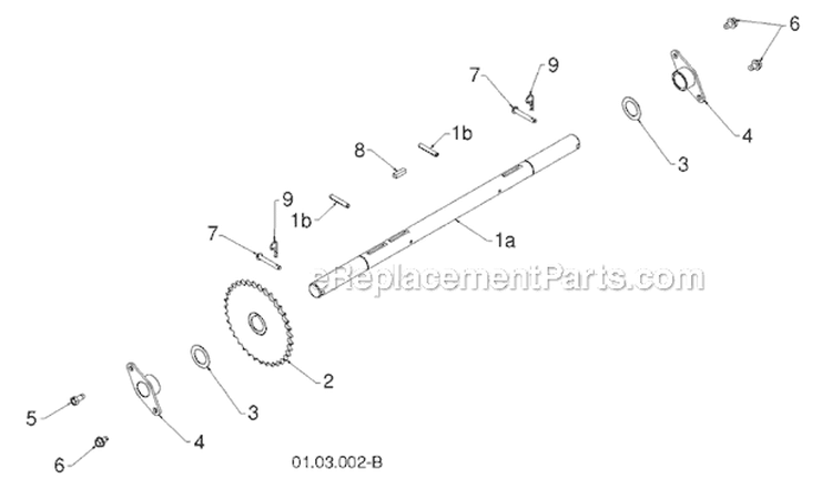 Drive Diagram and Parts List for 12527HV 96193007100 -2011-06 Husqvarna Snow Blower