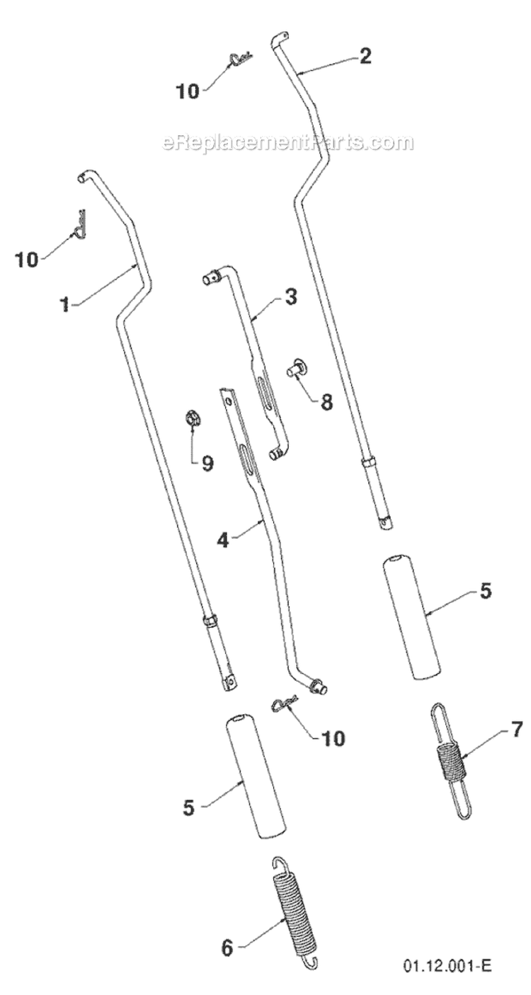 Page V Diagram and Parts List for 12527HV 96193007100 -2011-06 Husqvarna Snow Blower