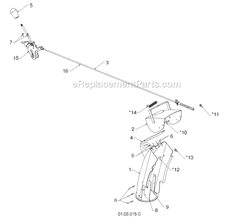 Page O Diagram and Parts List for 12527HV 96193007101 -2011-07 Husqvarna Snow Blower
