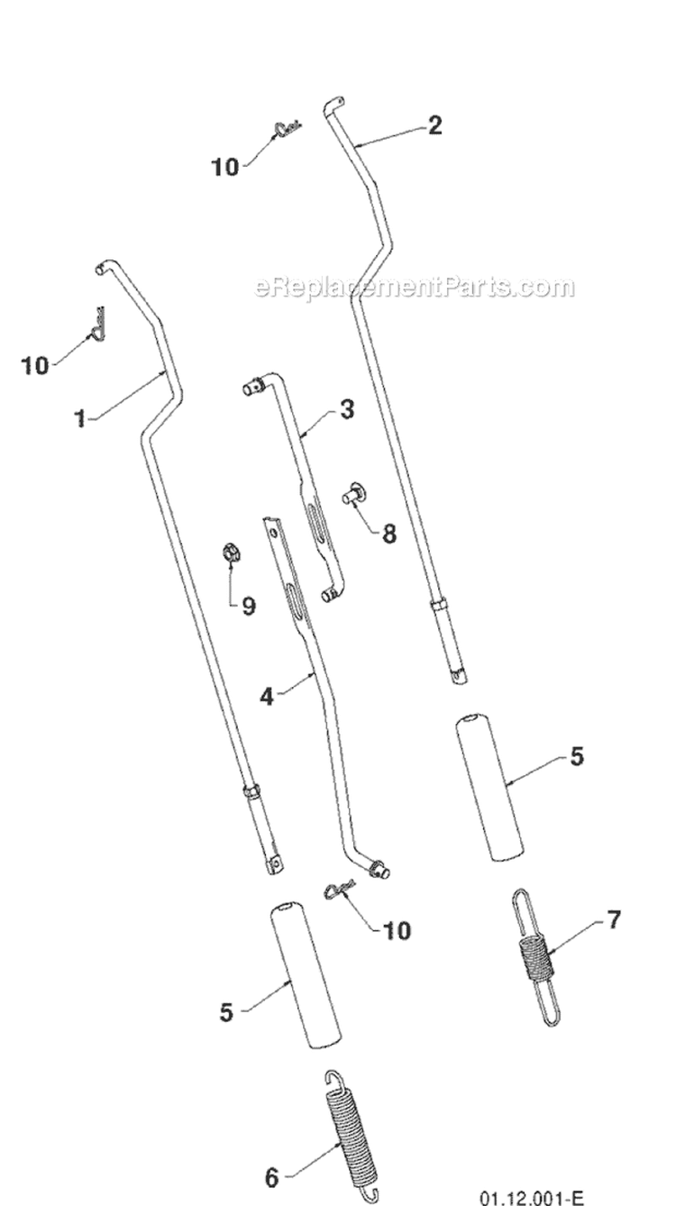 Page X Diagram and Parts List for 12527HV 96193007101 -2011-07 Husqvarna Snow Blower