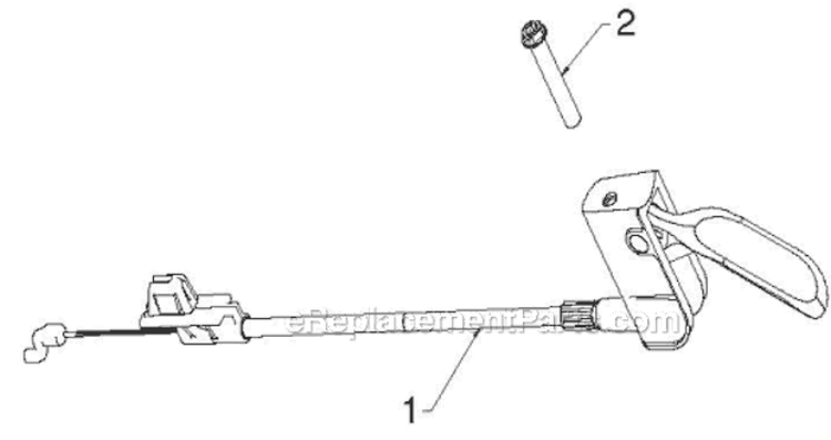 Control Panel Discharge Chute Diagram and Parts List for 12527HV 96193007102 - 2012-07 Husqvarna Snow Blower