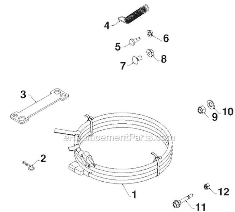 Accessories Diagram and Parts List for 12527HV 96193007102 - 2012-07 Husqvarna Snow Blower