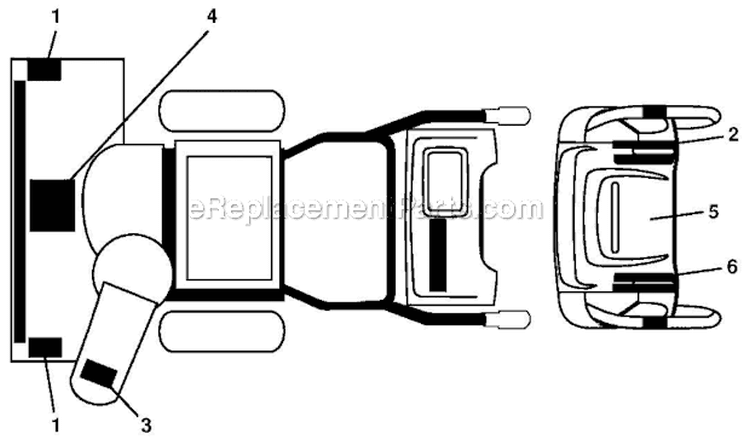 Decals Diagram and Parts List for 12527HV 96193007104 - 2012-06 Husqvarna Snow Blower