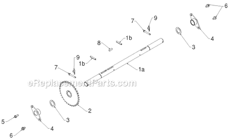 Drive Diagram and Parts List for 12527HV 96193007105 - 2012-08 Husqvarna Snow Blower