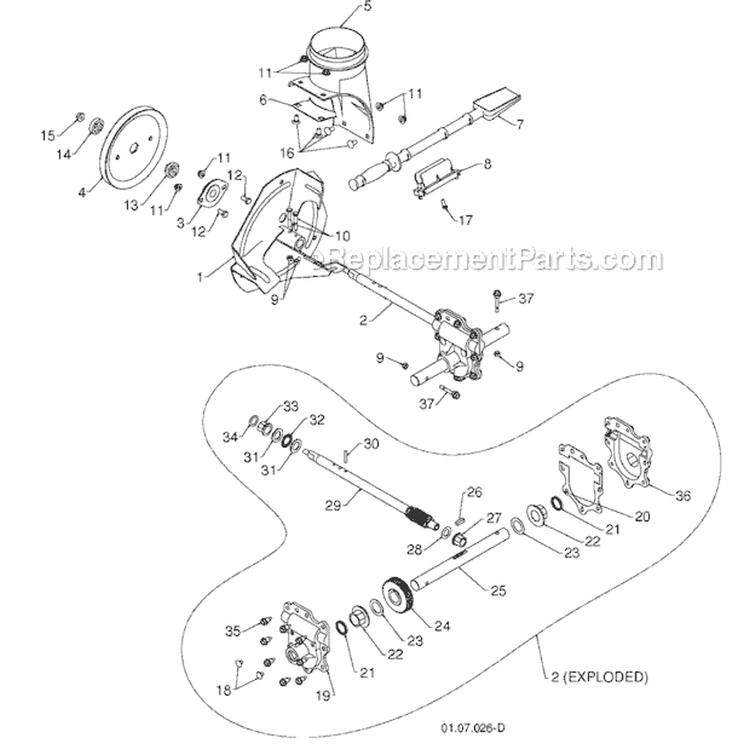 Page J Diagram and Parts List for 12527HV 96193008000 -2011-07 Husqvarna Snow Blower