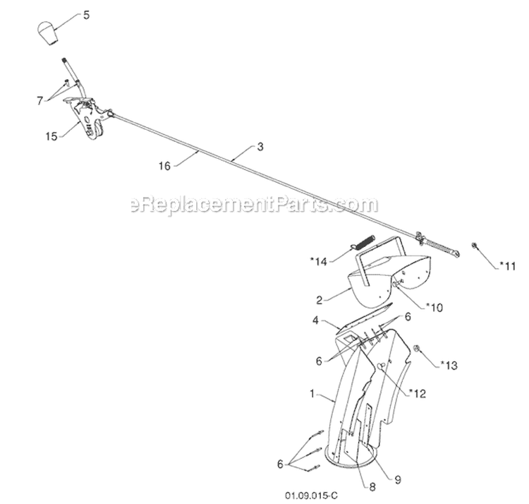 Page N Diagram and Parts List for 12527HV 96193008000 -2011-07 Husqvarna Snow Blower