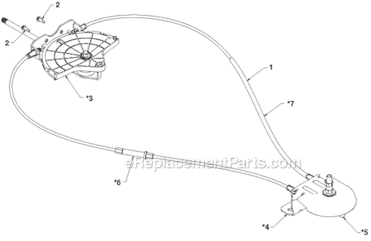 Control Panel Discharge Chute Diagram and Parts List for 12530HV 96193007200 - 2011-07 Husqvarna Snow Blower