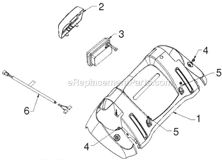 Handle and Controls Diagram and Parts List for 12530HV 96193007200 - 2011-07 Husqvarna Snow Blower