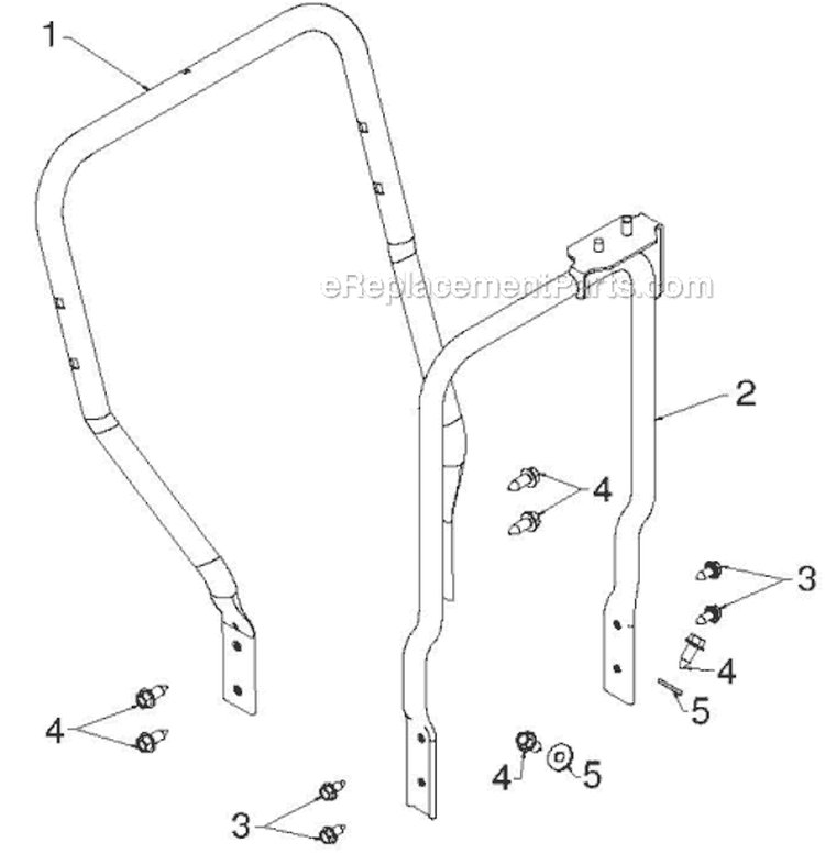 Handle and Controls Diagram and Parts List for 12530HV 96193007200 - 2011-07 Husqvarna Snow Blower