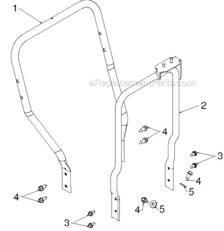 Handle and Controls Diagram and Parts List for 12530HV 96193007201 - 2012-06 Husqvarna Snow Blower