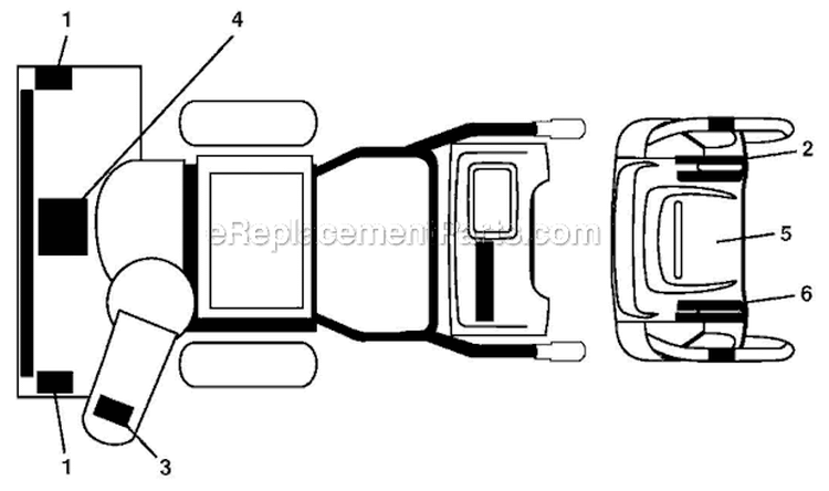Decals Diagram and Parts List for 12530HV 96193007201 - 2012-06 Husqvarna Snow Blower