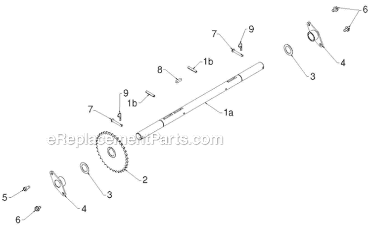 Drive Diagram and Parts List for 12530HV 96193007203 - 2012-08 Husqvarna Snow Blower