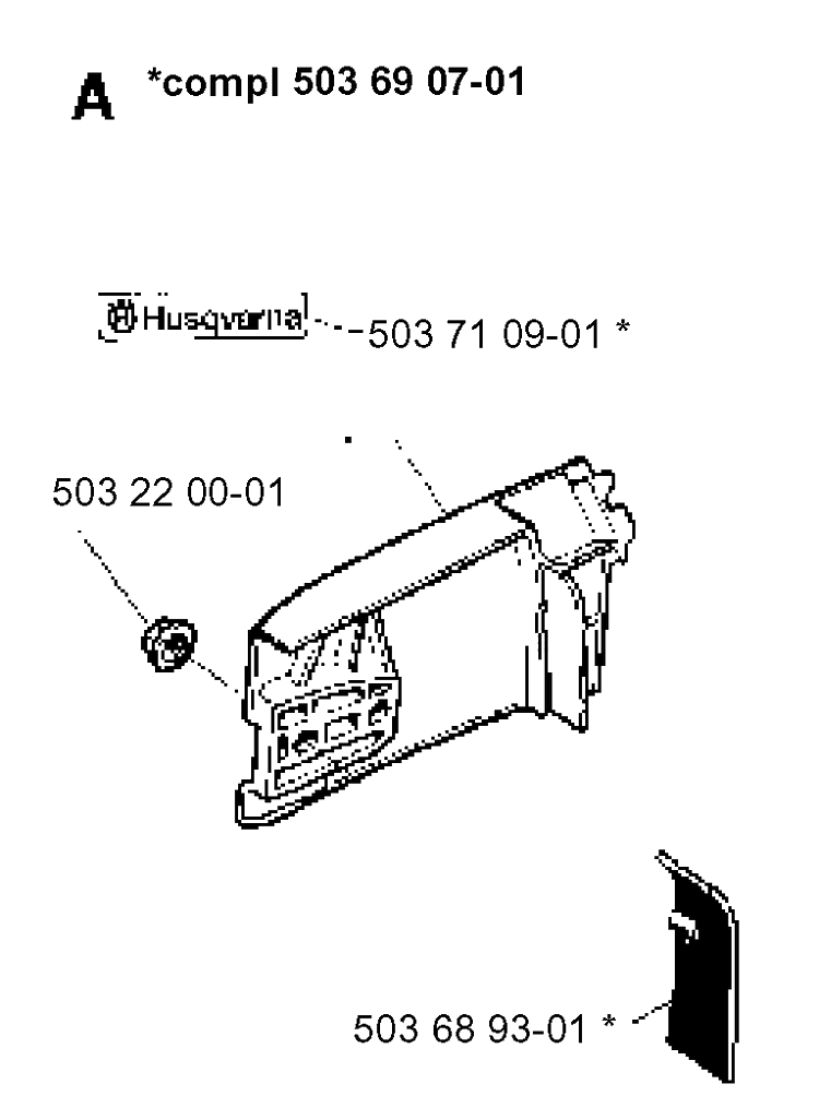 Cover 2 Diagram and Parts List for 262XP 1993-12 Husqvarna Chainsaw