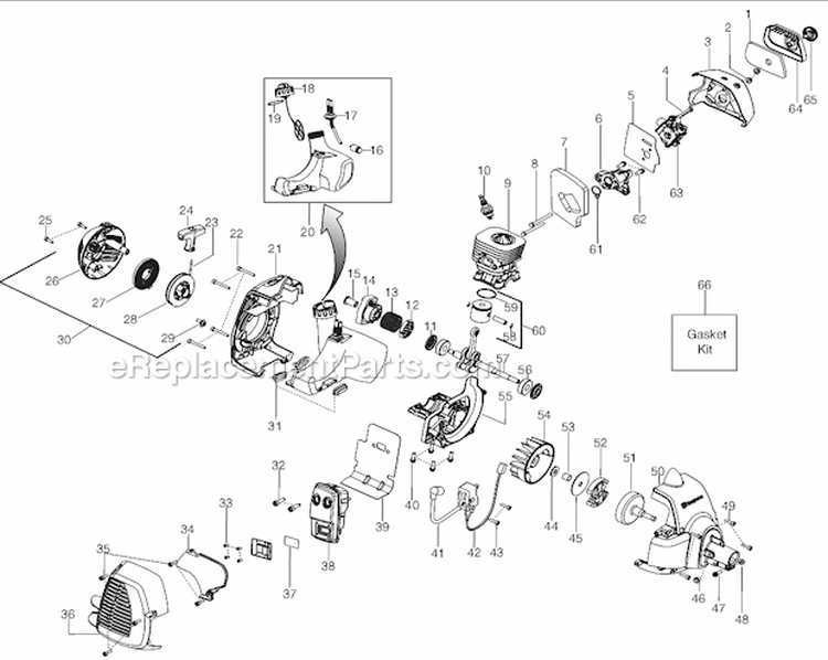 Page B Diagram and Parts List for 125C 2008-06 Husqvarna Trimmer