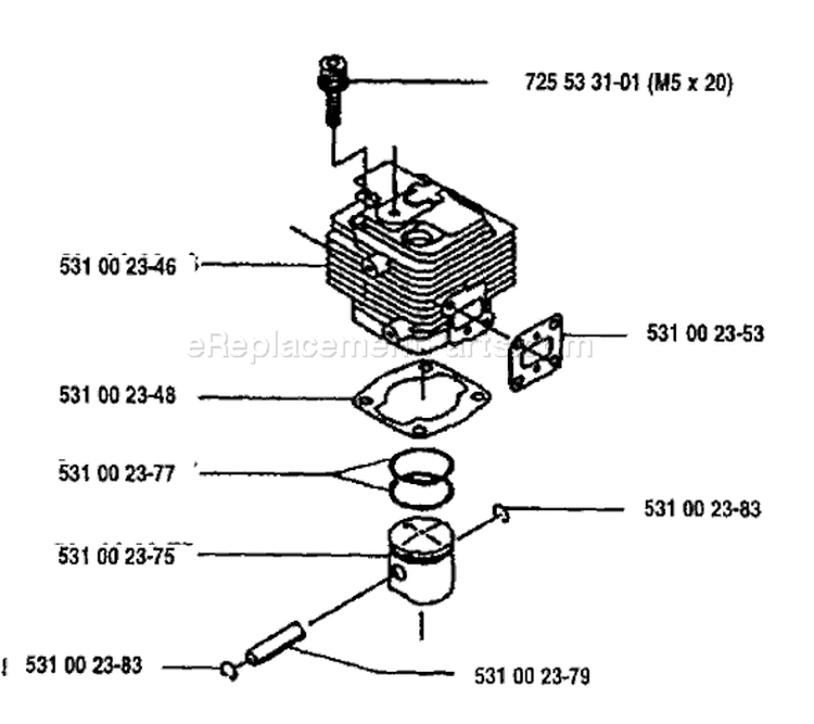 Page K Diagram and Parts List for 125E 125 E 1993-04 Husqvarna Edger