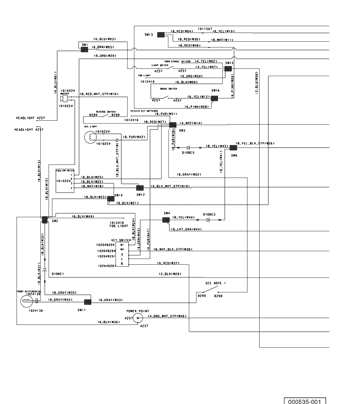 Wiring Gasoline Vehicle, Multi-Piece (Part A) Diagram and Parts List for HUV4421GXP 2006-11 Husqvarna Lawn Tractor