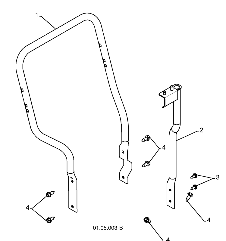 Handles 3 Diagram and Parts List for 5524SBL (96193003400)(2008-11) Husqvarna Snow Blower