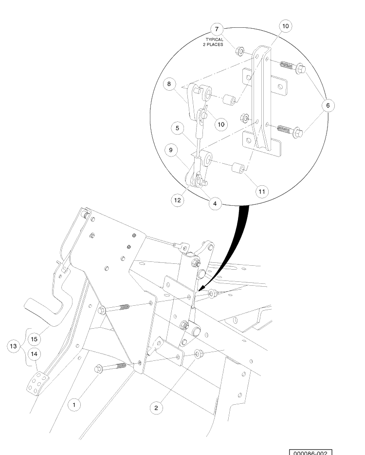 Park Brake Pedal Assembly Diagram and Parts List for HUV4421DXP 2006-11 Husqvarna Lawn Tractor