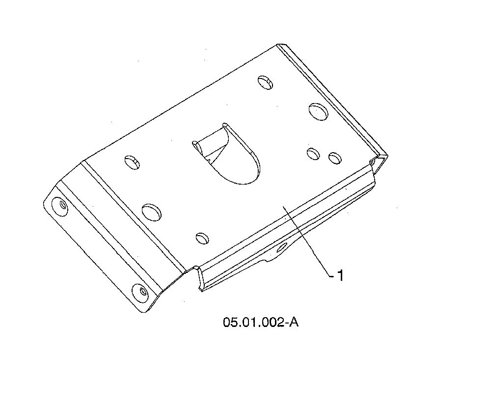 Mounting plate Diagram and Parts List for 96193009604  Husqvarna Snow Blower