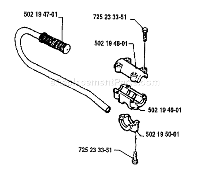 Page J Diagram and Parts List for 132R 132 R 1991-11 Husqvarna Trimmer