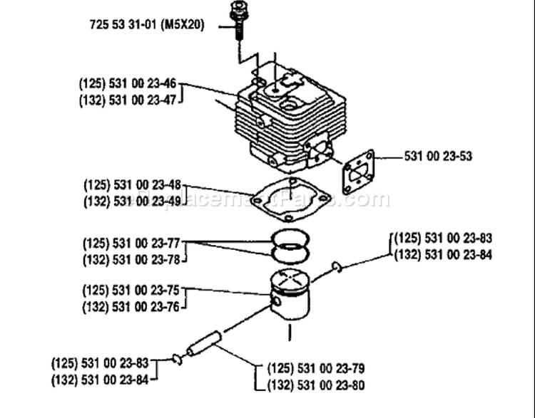 Page N Diagram and Parts List for 132R 132 R 1991-11 Husqvarna Trimmer