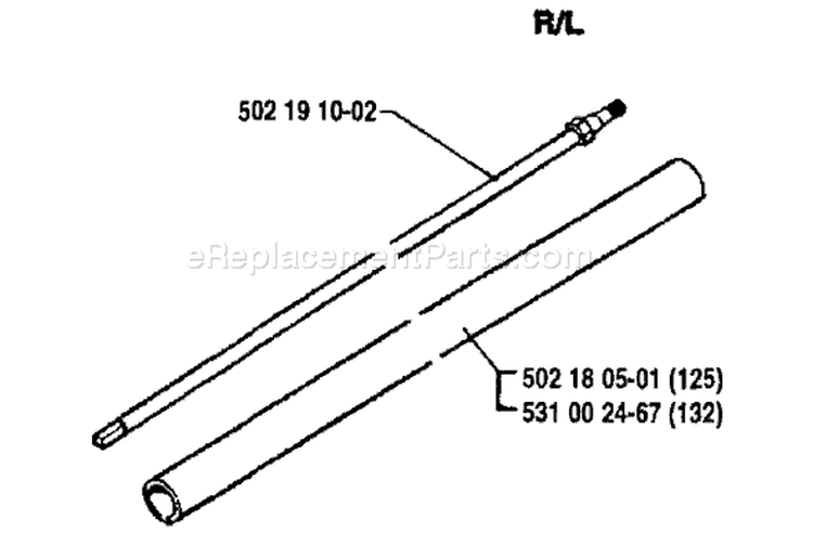 Page R Diagram and Parts List for 132R 132 R 1991-11 Husqvarna Trimmer