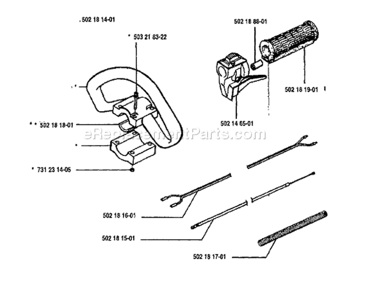 Page J Diagram and Parts List for 132RD 132 RD 1993-04 Husqvarna Trimmer