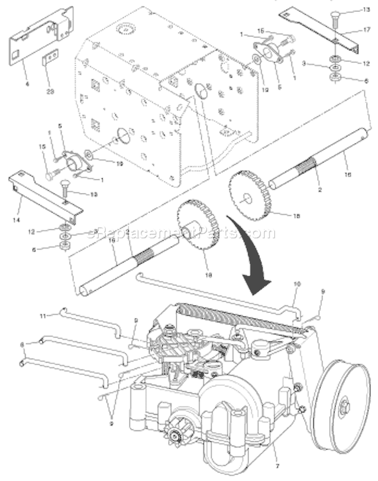 Page E Diagram and Parts List for 1330 SBE OV 96193002300 -2008-01 Husqvarna Snow Blower