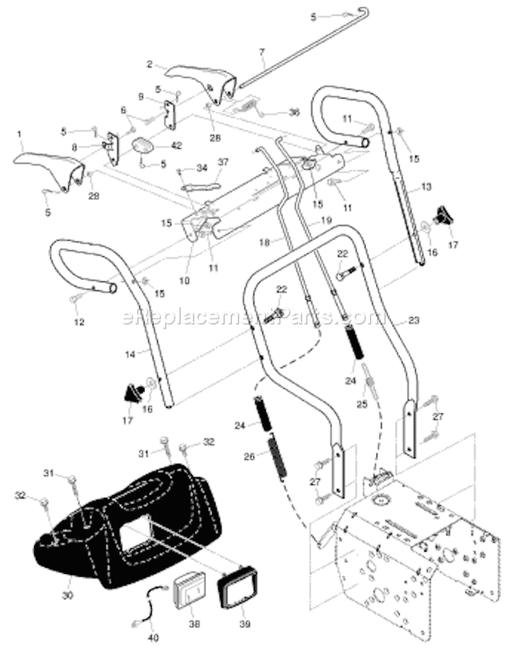 Page F Diagram and Parts List for 1330 SBE OV 96193002300 -2008-01 Husqvarna Snow Blower