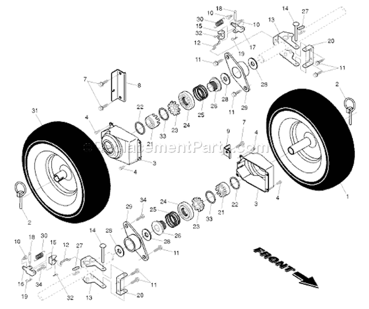 Page G Diagram and Parts List for 1330 SBE XP 96193001901 -2007-11 Husqvarna Snow Blower