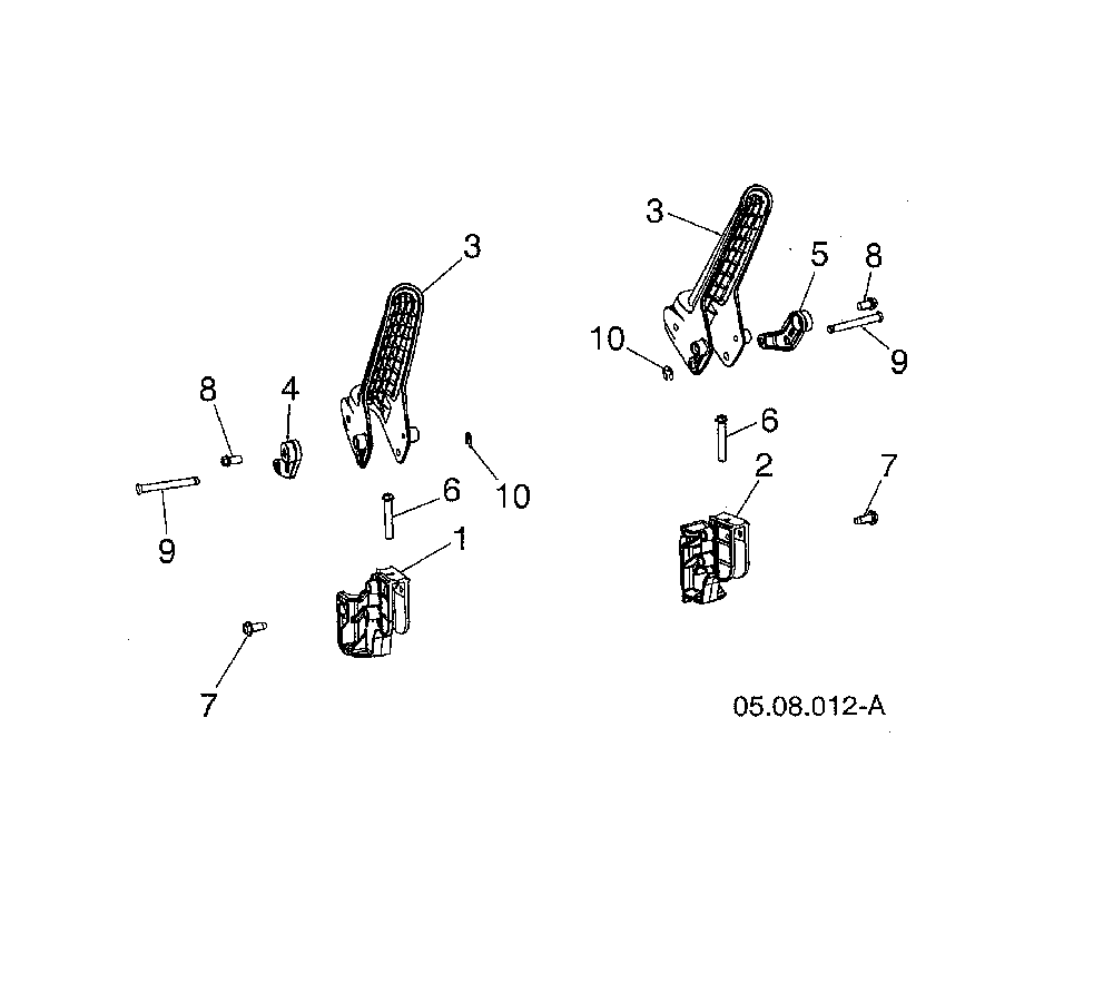 Handle lever Diagram and Parts List for 96193009604  Husqvarna Snow Blower