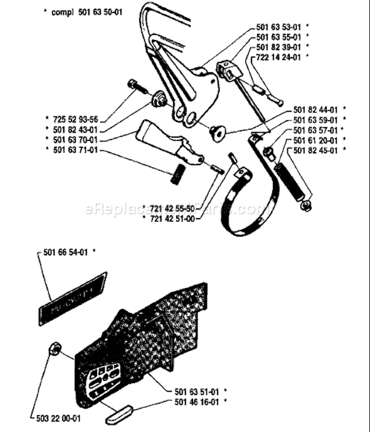 Page C Diagram and Parts List for 133 1980-10 Husqvarna Chainsaw