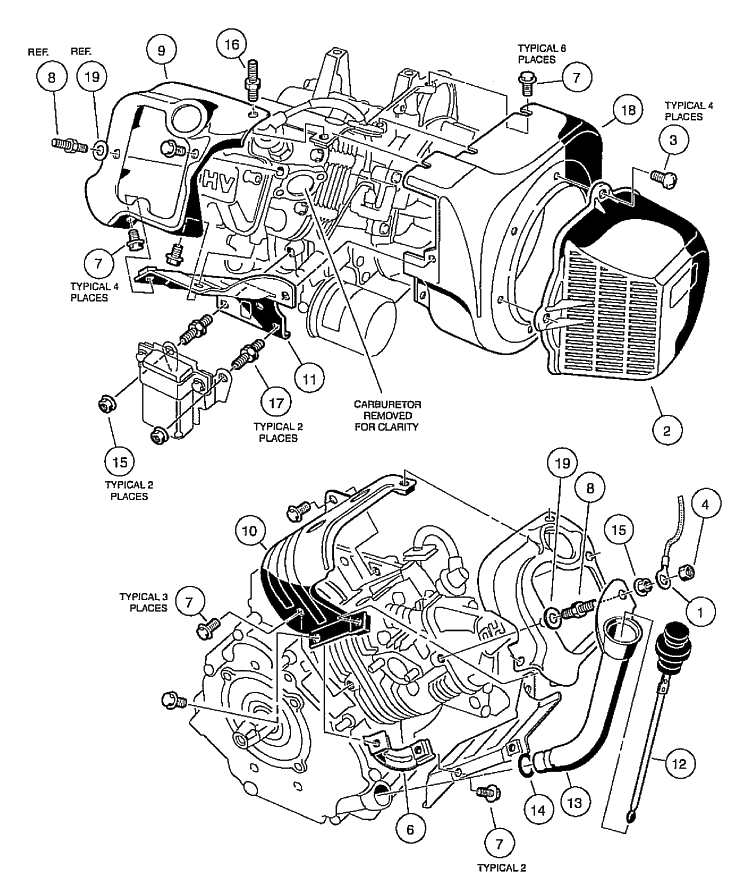 Fe290 Engine - Shrouds And Brackets Diagram and Parts List for HUV4210GXP 2005-06 Husqvarna Lawn Tractor
