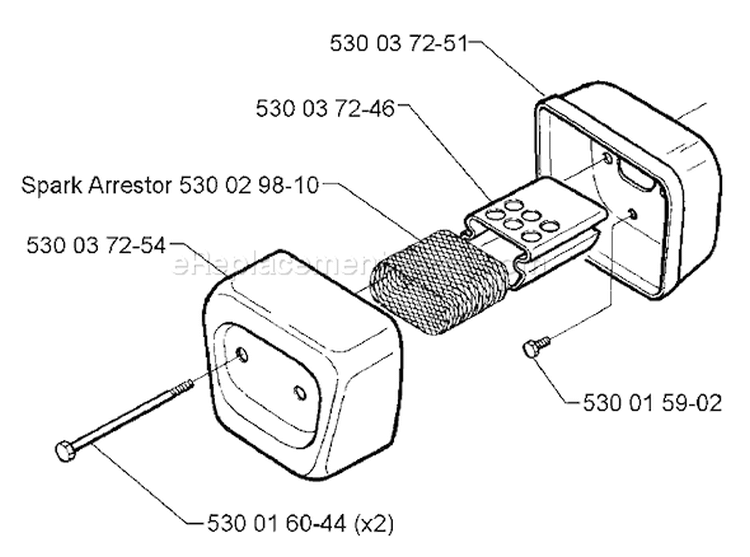Page H Diagram and Parts List for 136 1998-09 Husqvarna Chainsaw