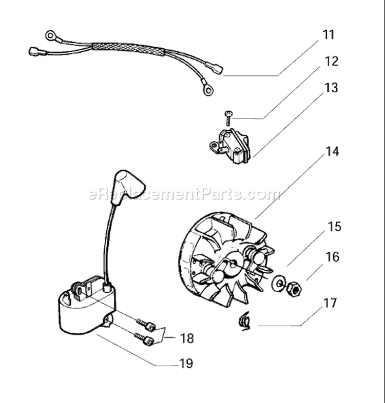 Page H Diagram and Parts List for 136 2003-01 Husqvarna Chainsaw