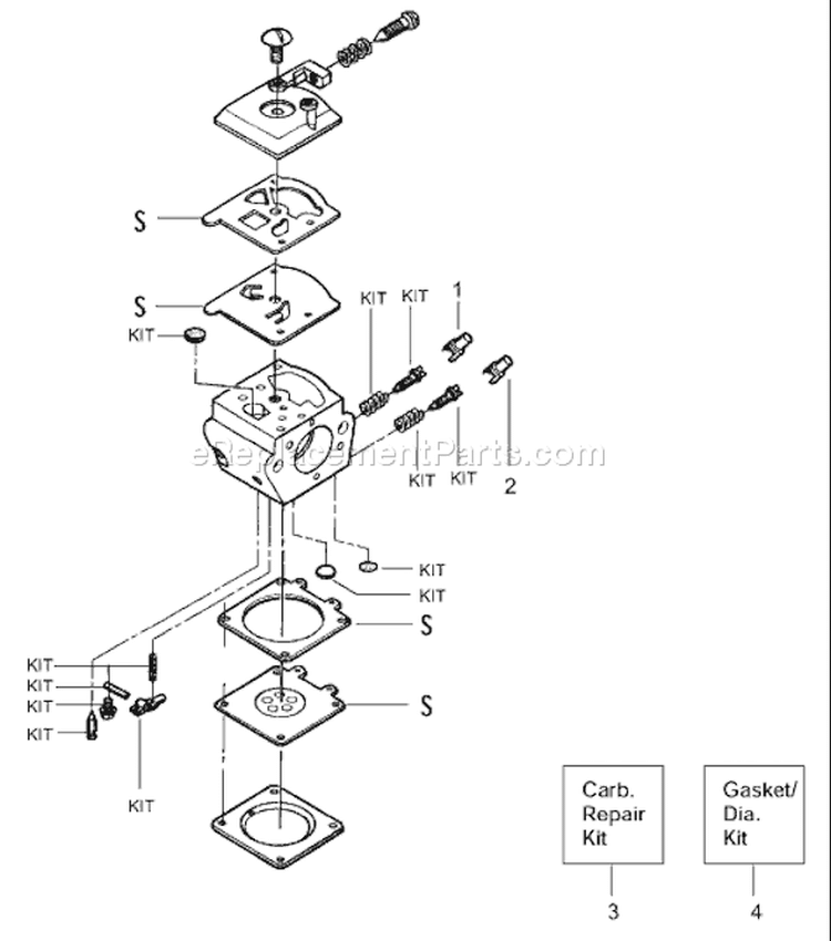 Page B Diagram and Parts List for 136LE 136 LE 2001-06 Husqvarna Chainsaw