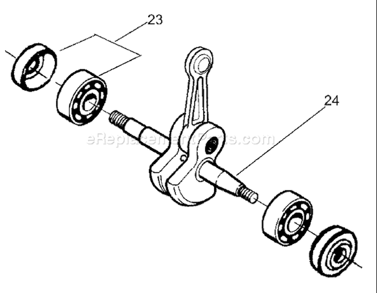 Page F Diagram and Parts List for 136LE 136 LE 2001-06 Husqvarna Chainsaw