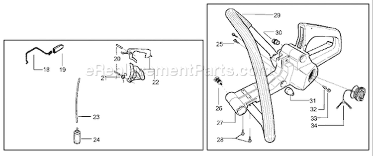 Page G Diagram and Parts List for 136LE 136 LE 2001-06 Husqvarna Chainsaw