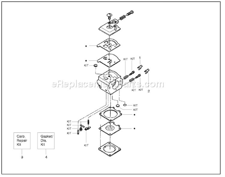 Page B Diagram and Parts List for 136LE 136 LE 2004-03 Husqvarna Chainsaw
