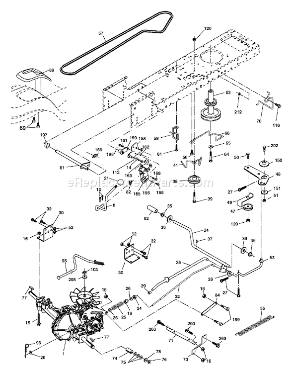 Page C Diagram and Parts List for LTH18542B (954571731) (2004-03) Husqvarna Lawn Tractor