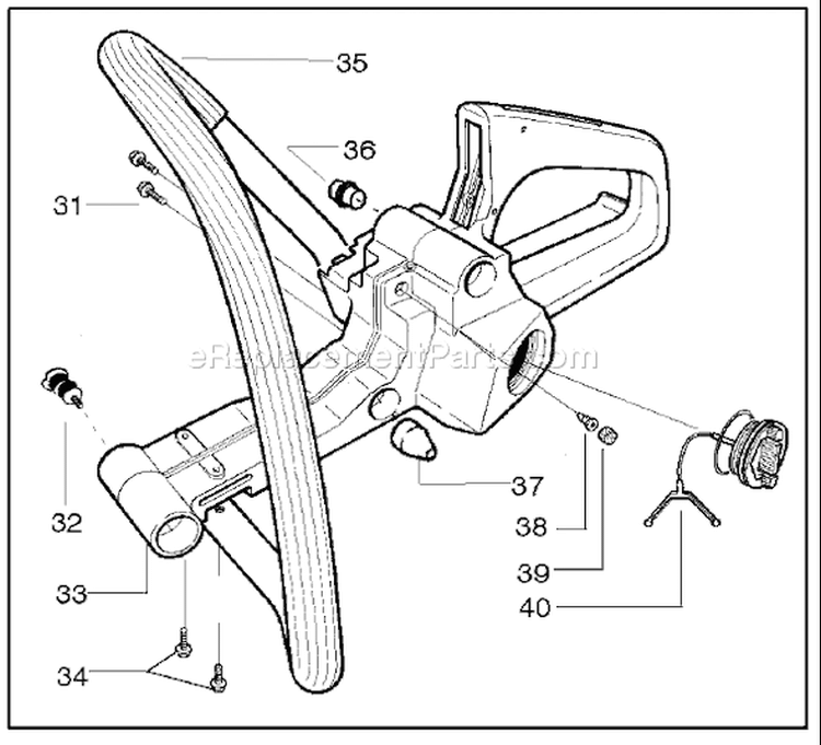 Page G Diagram and Parts List for 137E 137 E 2006-12 Husqvarna Chainsaw