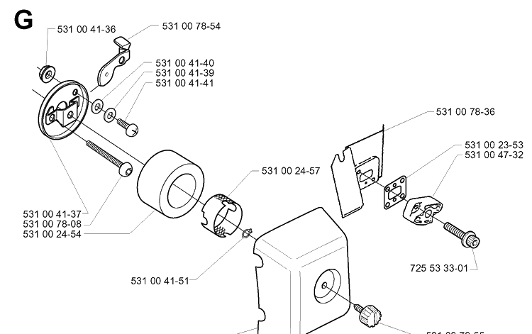 Air Filter 2 Diagram and Parts List for 132R 19994000001-20050100000 Husqvarna Brush Cutter