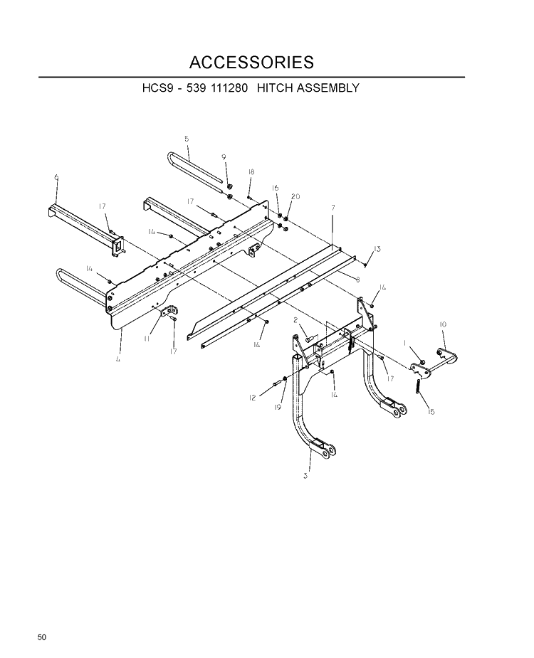 Accessories C Diagram and Parts List for IZ5223 (968999707)(2007-09) Husqvarna Lawn Mower