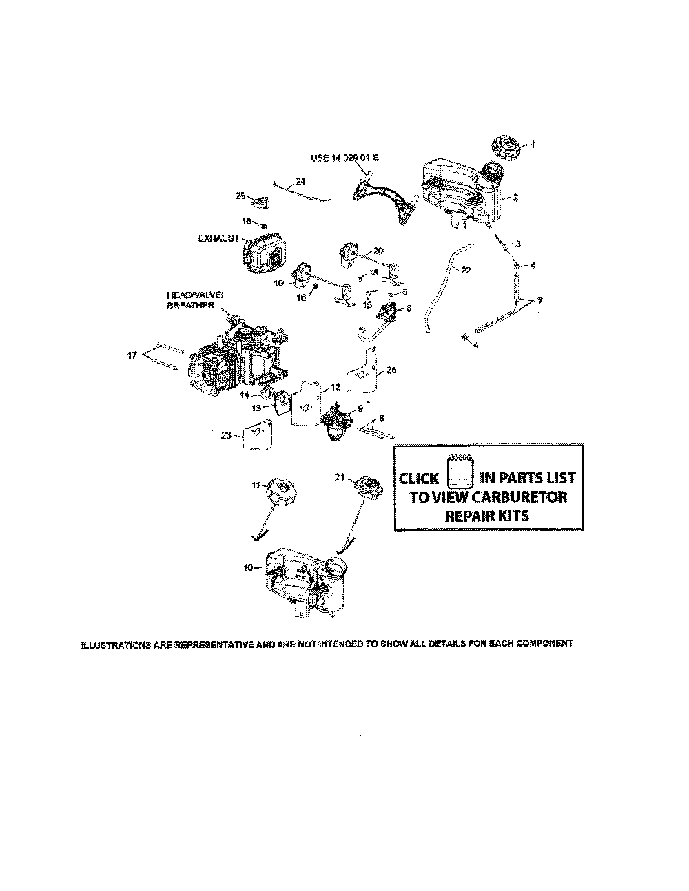 Fuel system Diagram and Parts List for HU675AWD-96145001500  Husqvarna Lawn Mower