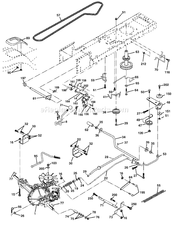 Page C Diagram and Parts List for YTH1842A (954569790) (2003-01) Husqvarna Lawn Tractor