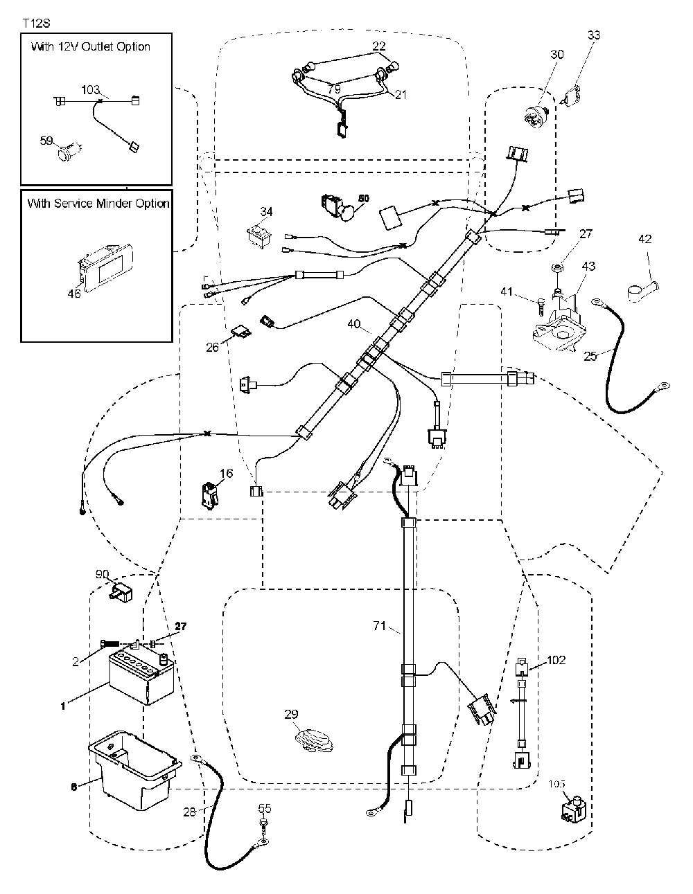 Electrical Diagram and Parts List for LTH1742T (96041006703)(2010-01) Husqvarna Lawn Tractor