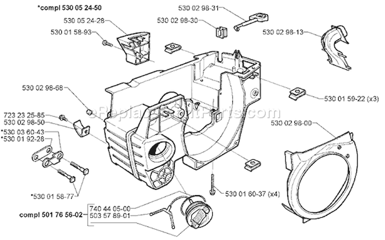 Page D Diagram and Parts List for 141 1998-09 Husqvarna Chainsaw